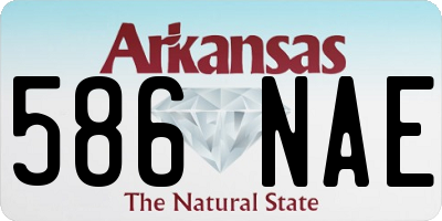 AR license plate 586NAE
