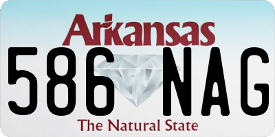 AR license plate 586NAG