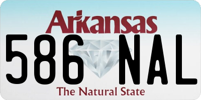 AR license plate 586NAL