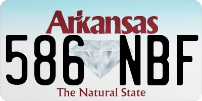 AR license plate 586NBF