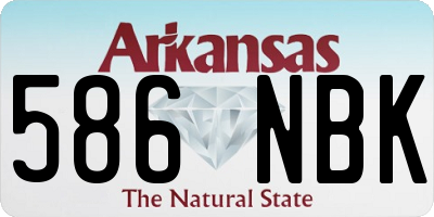 AR license plate 586NBK
