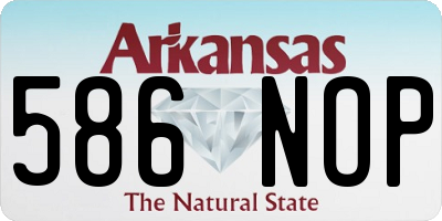 AR license plate 586NOP