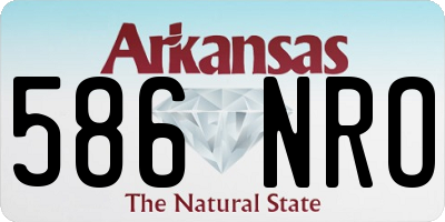 AR license plate 586NRO