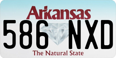 AR license plate 586NXD
