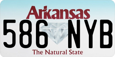 AR license plate 586NYB
