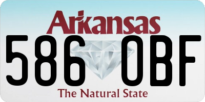 AR license plate 586OBF