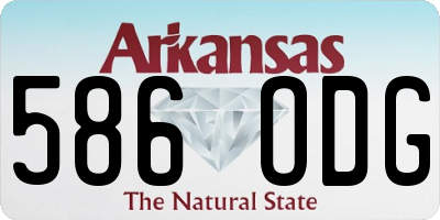AR license plate 586ODG