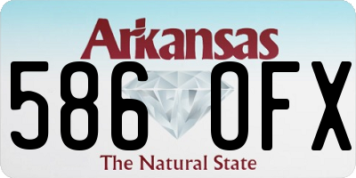 AR license plate 586OFX
