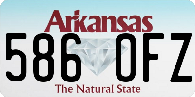 AR license plate 586OFZ