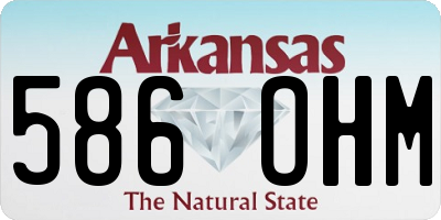 AR license plate 586OHM