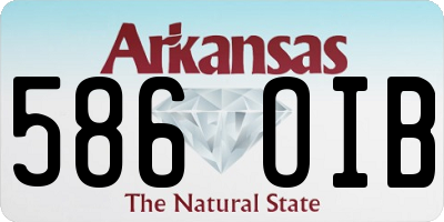 AR license plate 586OIB