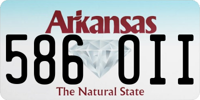 AR license plate 586OII