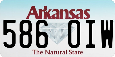 AR license plate 586OIW