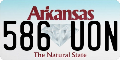 AR license plate 586UON