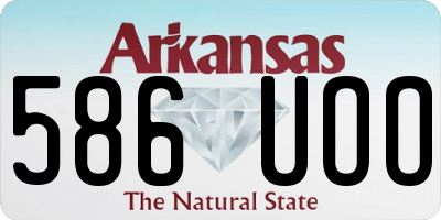AR license plate 586UOO