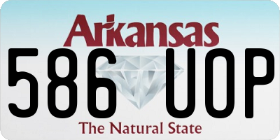 AR license plate 586UOP