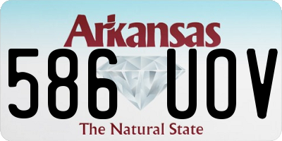 AR license plate 586UOV