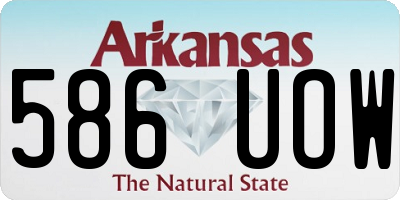 AR license plate 586UOW