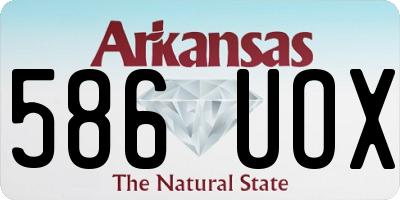 AR license plate 586UOX