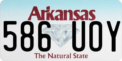 AR license plate 586UOY