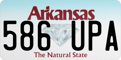 AR license plate 586UPA