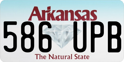 AR license plate 586UPB