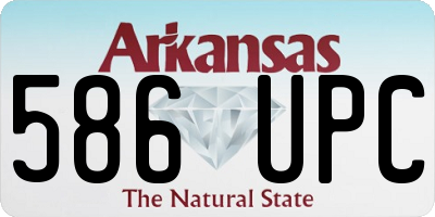 AR license plate 586UPC