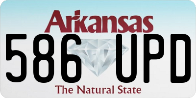 AR license plate 586UPD