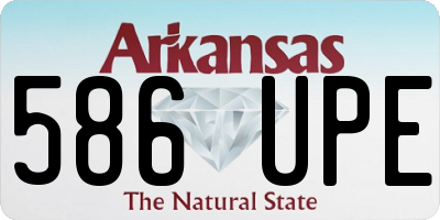 AR license plate 586UPE