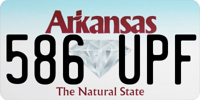 AR license plate 586UPF