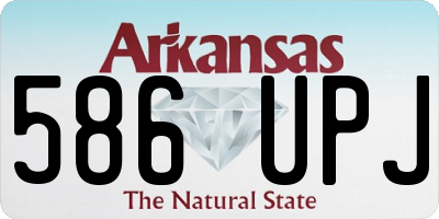 AR license plate 586UPJ