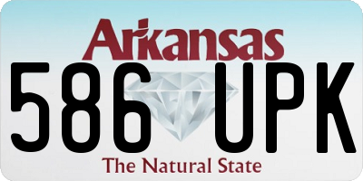 AR license plate 586UPK