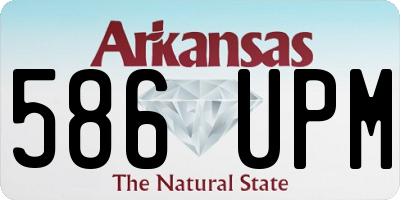 AR license plate 586UPM