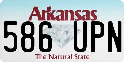 AR license plate 586UPN