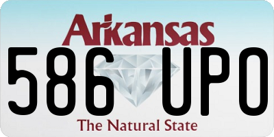 AR license plate 586UPO