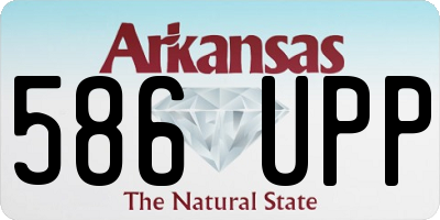 AR license plate 586UPP