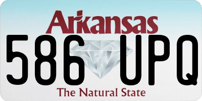 AR license plate 586UPQ