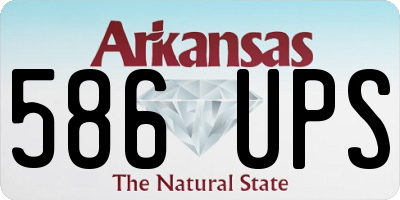 AR license plate 586UPS