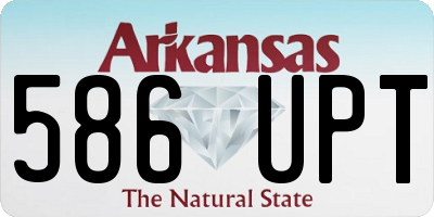 AR license plate 586UPT
