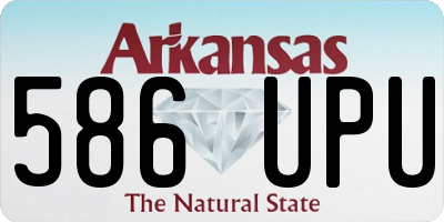 AR license plate 586UPU