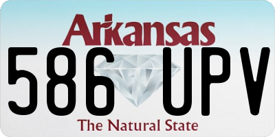 AR license plate 586UPV