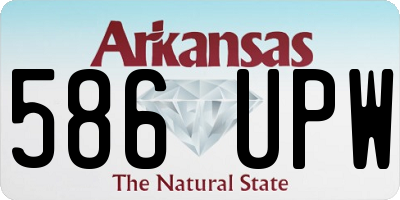 AR license plate 586UPW