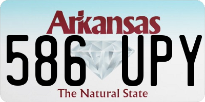 AR license plate 586UPY