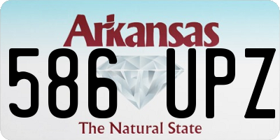 AR license plate 586UPZ