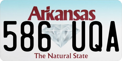 AR license plate 586UQA