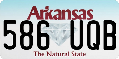AR license plate 586UQB