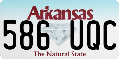 AR license plate 586UQC