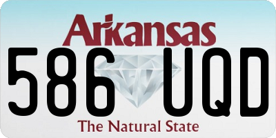 AR license plate 586UQD
