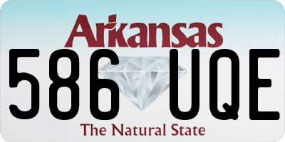 AR license plate 586UQE