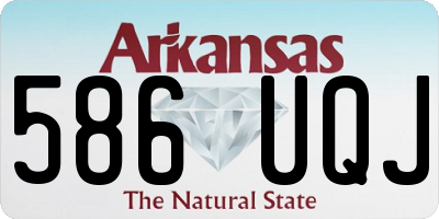 AR license plate 586UQJ